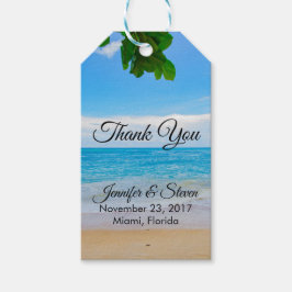 Tropical Beach Vacation Island Wedding Vielen Dank Geschenkanhänger