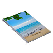 Tropical Beach Vacation Island Weddingplaner Notizblock (Rechte Seite)