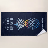 Tropical Beach Vacation Matching Family Custom Strandtuch (Vorderseite)