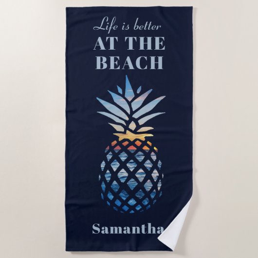Tropical Beach Vacation Matching Family Custom Strandtuch (Vorderseite)