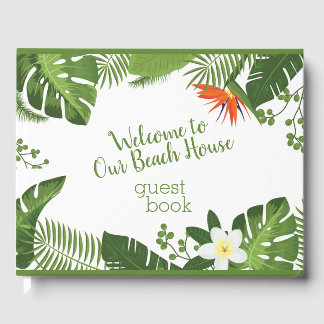 Tropical Beach Vacation Rental Guest Book Gästebuch