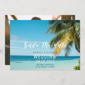 Tropical Beach Verlobung Foto Hochzeit Save The Date (Vorne/Hinten)