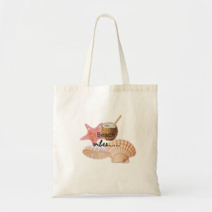 Tropical Beach Vibes Muschel-Collage Canvas-Tasche Tragetasche