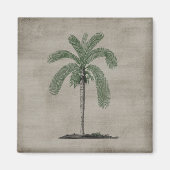 Tropical Beach Vintag Palm Tree Magnet (Vorne)