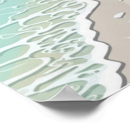 Tropical Beach Wall Art Poster (Ecke)