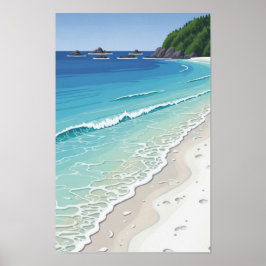Tropical Beach Wall Art Poster