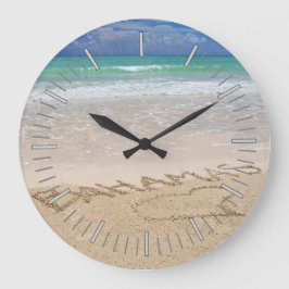 Tropical Beach Wall Clock Große Wanduhr