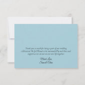 Tropical Beach Watercolor Love & Thanks Wedding Dankeskarte (Rückseite)