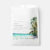 Tropical Beach Watercolor Palm Trees Brautparty Geschenktütchen (Vorderseite)
