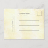 Tropical Beach Watercolor Save the Date Ankündigungspostkarte (Rückseite)