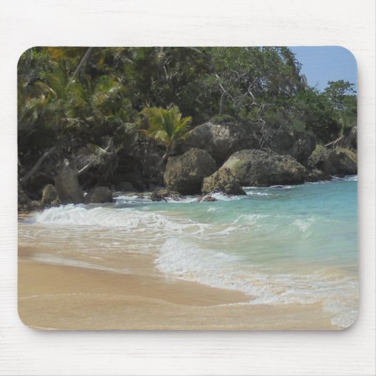 Tropical Beach Waves Elegantes modernes Template Mousepad (Vorne)
