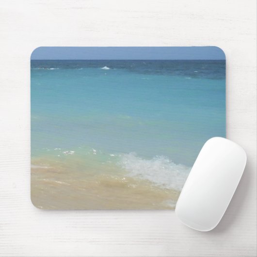 Tropical Beach Waves Sea Sand Elegante Moderne Mousepad (Mit Mouse)
