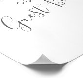 Tropical Beach Wedbook Sign Pink Palm Poster (Ecke)