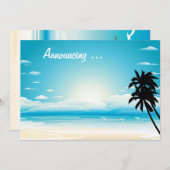 Tropical Beach Wedcement Einladung (Vorne/Hinten)