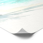 Tropical Beach Wedding 10 Tische Seating Chart Poster (Ecke)