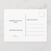 Tropical Beach Wedding Ankündigungspostkarte (Rückseite)