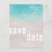 Tropical Beach Wedding Ankündigungspostkarte (Vorderseite)