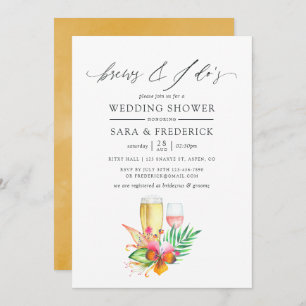 Tropical Beach Wedding Brews vor dem I Dos Einladung