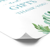 Tropical Beach Wedding Cards & Gifts Zeichen Poster (Ecke)