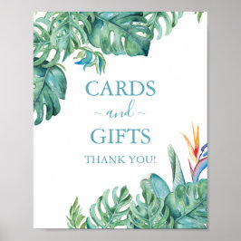 Tropical Beach Wedding Cards & Gifts Zeichen Poster