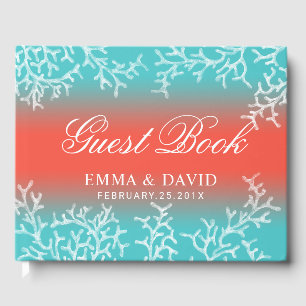 Tropical Beach Wedding Coral Reef Gästebuch