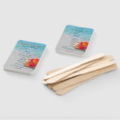 Tropical Beach Wedding Coral Seashell Modern Fächer (Non-assembled)