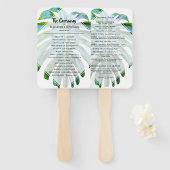 Tropical Beach Wedding Coral Seashell Modern Fächer (Vorne und Hinten)