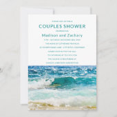 Tropical Beach Wedding Couples Dusche (Vorderseite)