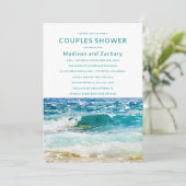 Tropical Beach Wedding Couples Dusche (Stehend Vorderseite)