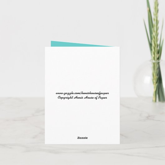 Tropical Beach Wedding Danke-Card Dankeskarte (Rückseite)