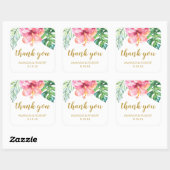 Tropical Beach Wedding Favor Sticker (Blatt)