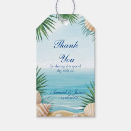 Tropical Beach Wedding Favor Thank You Tags Geschenkanhänger