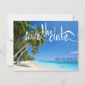 Tropical Beach Wedding Foto Ankündigung (Vorderseite)