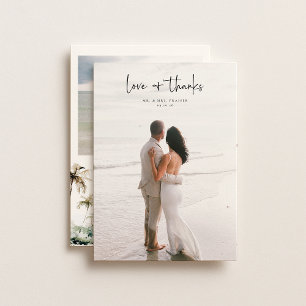 Tropical Beach Wedding Foto Dankeskarte