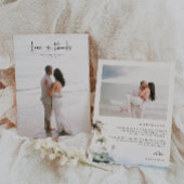 Tropical Beach Wedding Foto Dankeskarte