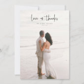 Tropical Beach Wedding Foto Dankeskarte (Vorderseite)