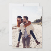 Tropical Beach Wedding Foto Save the Date (Rückseite)