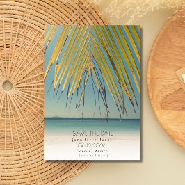 Tropical Beach Wedding Foto Save the Date