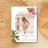 Tropical Beach Wedding Foto Save the Date