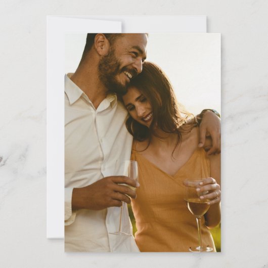 Tropical Beach Wedding Foto Save the Date (Rückseite)