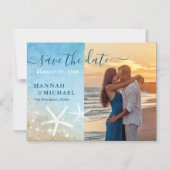 Tropical Beach Wedding Foto Save the Date Magneteinladung (Vorderseite)