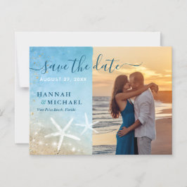 Tropical Beach Wedding Foto Save the Date Magneteinladung
