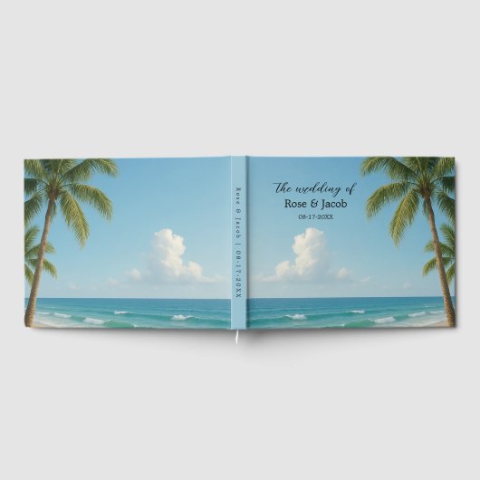 Tropical Beach Wedding Gästebuch (Voll)