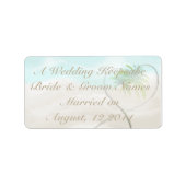 Tropical Beach Wedding Gefallen Lip Balm Tube Labe Adressaufkleber (Vorne)