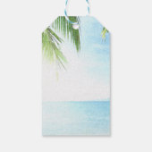 Tropical Beach Wedding Gefallen Tags Geschenkanhänger (Rückseite)