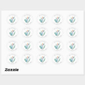 Tropical Beach Wedding Geschenksticker Etikett Runder Aufkleber (Blatt)