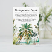 Tropical Beach Wedding Honeymoon Fund Begleitkarte (Stehend Vorderseite)