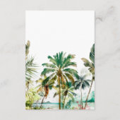 Tropical Beach Wedding Honeymoon Fund Begleitkarte (Rückseite)