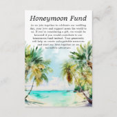 Tropical Beach Wedding Honeymoon Fund Begleitkarte (Vorderseite)