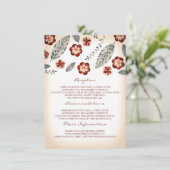 Tropical Beach Wedding Information Guest Card Begleitkarte (Stehend Vorderseite)